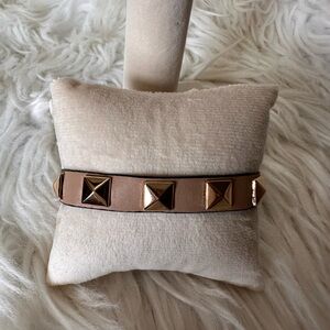 Radley Park Lane Tan Leather Cuff with Gold Studs
